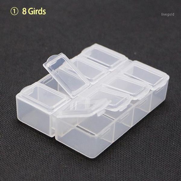 

tool box wholesale- mini size 8 lattices 78x61x20mm rectangle subassembly wrapper plastic component storage parts organizer