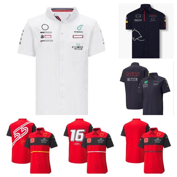 

2022f1 formula one short-sleeved shirt summer team polo shirt with the same custom