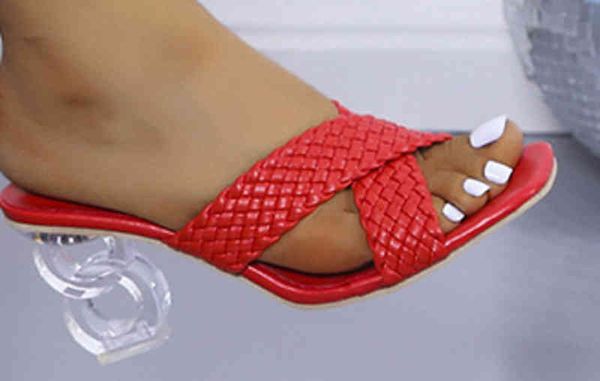 

high-heeled slippers women's women's sandals, Black