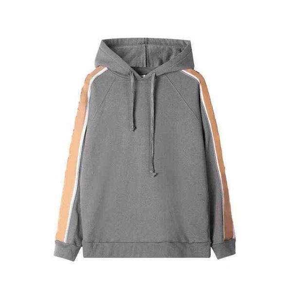 

men's hoodies sweatshirts women contrast color autumn long sle 2022, Black