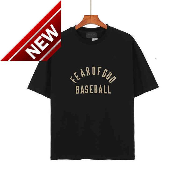 

50% off discount of god fog essentials fear multi thread chest offset letters popular short sleeve t-shirt, White;black