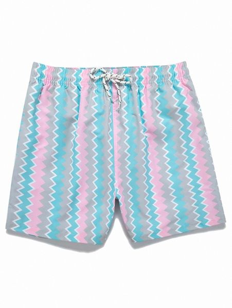 

romwe guys chevron drawstring shorts e2el#, White;black