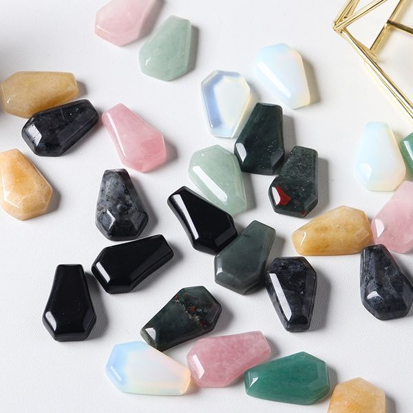 

30*20mm natural crystal stone ornaments carved reiki healing quartz mineral tumbled gemstones hand home decor, Black