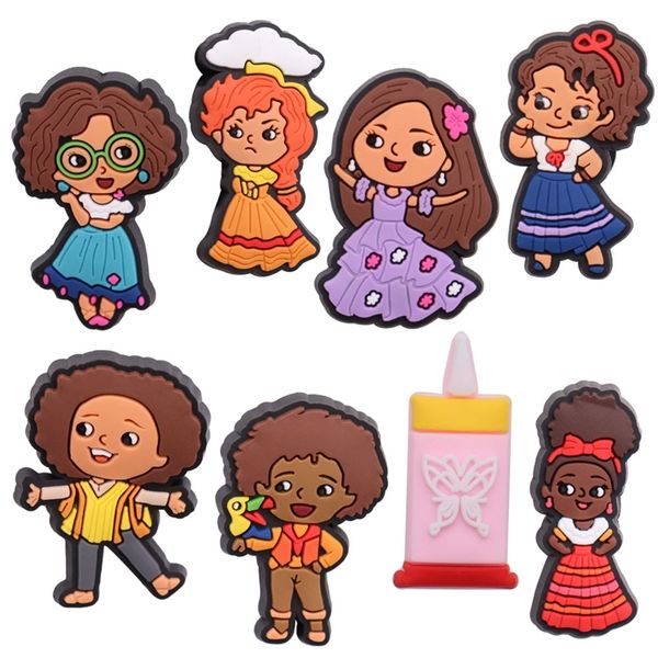 

wholesale 50pcs pvc children shoe accessories cartoon character buckle clog jibz fit wristband croc charms, Bronze;silver