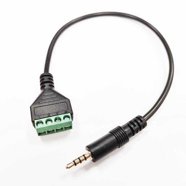 Cavi di connessione, 4 poli da 3,5 mm maschio a 4 terminali a vite femmina per cuffie Terminale di collegamento a vite Cavo convertitore Circa 30 cm / 2 pezzi