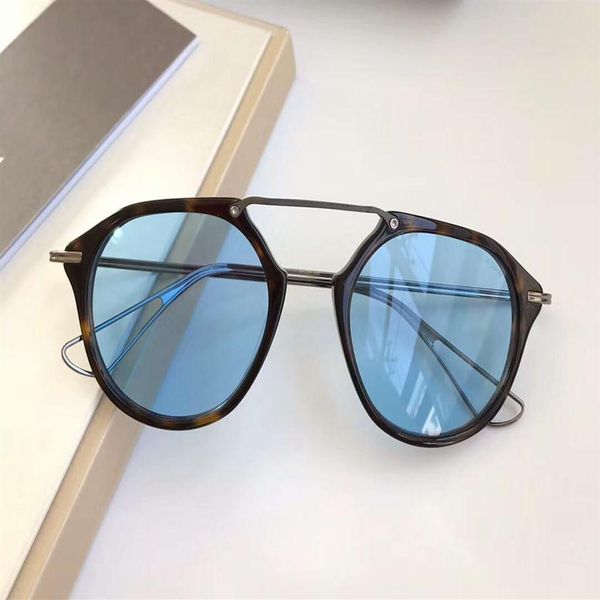 

retro tortoise black iron sunglasses blue lenses 119 shades men sunglasses eyewear new with box274n, White;black