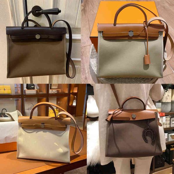 

designer herme bags kellies canvas bag imported her 31cm platinum casual diagonal cross portable shoulder