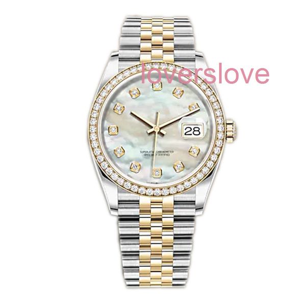 

watchsc - 41mm 36mm watch automatic mechanical mens 31mm 28mm quartz womens bezel stainls steel women diamond lady waterproof luminous wrist, Slivery;brown