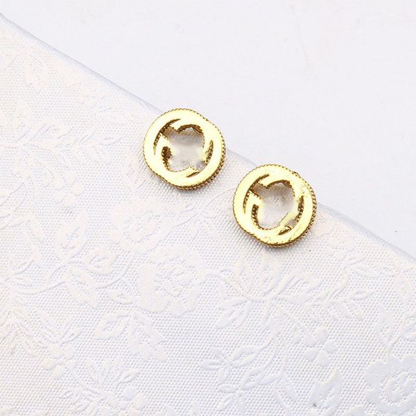 

stud charm 18k gold plated 925 silver luxury designer alphabet geometric women's round crystal rhinestone pearl dgearrings wedding part, Golden;silver