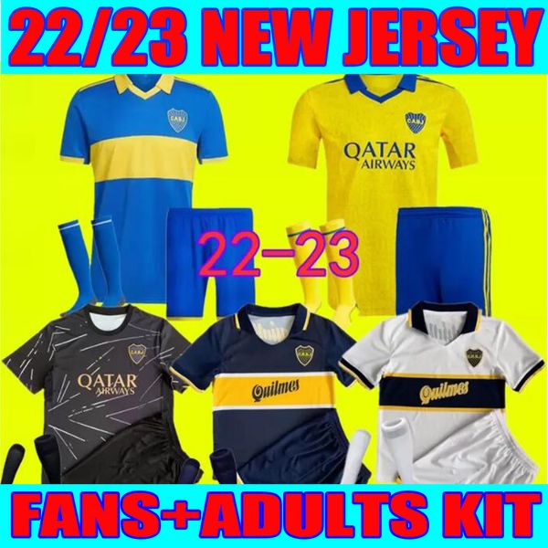 

22 23 home boca juniors soccer jersey third yellow villa salvio medina away varela benedetto salvio pavon camisa de futebol football shirt 2, Black;yellow