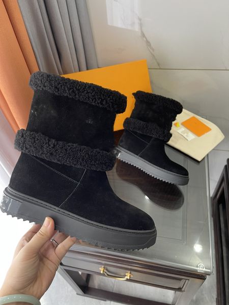 

designers women boots letter printing chunky heel shoes matte bright leather classic style 0702, Black