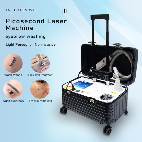 Macchina per il lavaggio del sopracciglio Laser ND YAG Talpa Lentiggine Rimozione del pigmento delle rughe Rafforzamento della pelle Macchina per il ringiovanimento dello sbiancamento