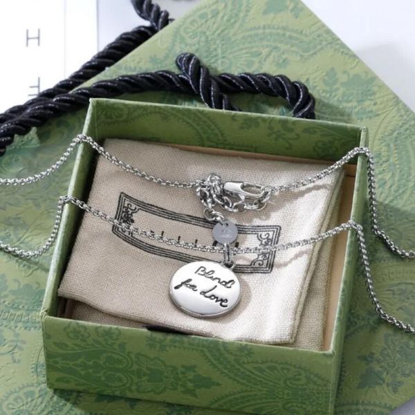 

letter g luxury jewelry gold chain pendants hipping bijoux designer cci original packaging blindforlove heart pendant necklace, Silver
