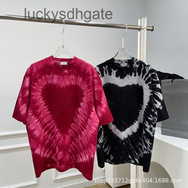 

2022 brand classic blac t shirt and polo shirts [goods]home b paris fashion brand 2022 summer new short sleeve t-shirt love spray tie dye lo, White