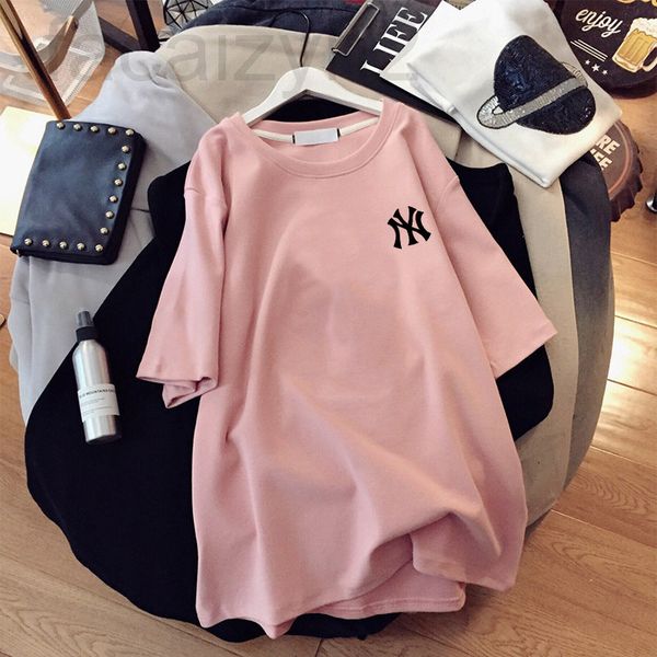 

women's t-shirt designer [milk fibre]medium length t-shirt skirt summer loose large short sleeved women's e9he2022, White