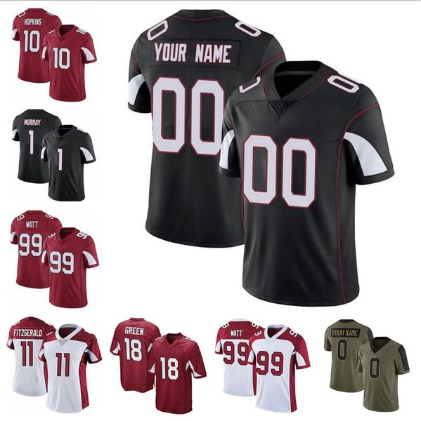 

2022 fans kyler deandre zach watt ertz hopkins murray jersey green custom american football jerseys for mens womens youth kids shirts boys a, Black