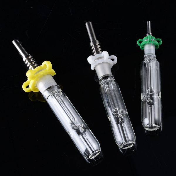 Kit Nector Collector NC di alta qualità Fumare narghilè 10mm 14mm 18mm Joint Oil Dab Rigs con tubi di acqua con punta di paglia per unghie in titanio