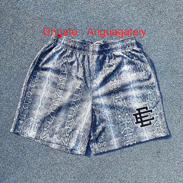 

fashion casual men's eric emanuel shorts brand ee basic new york city skyline fitness summer men women jogging train workout mesh beach, White;black