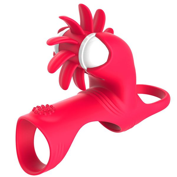 

50% off discount magic tongue vibration ring lock essence jump egg rotation men and women share fun products silicone, White