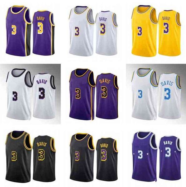 

basketball jersey 3 davis 2022-23 new season men youth city jerseys in stock, Black