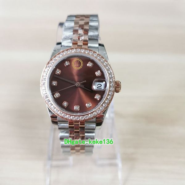 

bpf women wristwatches 278381rbr 278381 31mm brown diamond dial two tones 316l jubilee bracelet luminescent sapphire automatic mechanical la, Slivery;brown