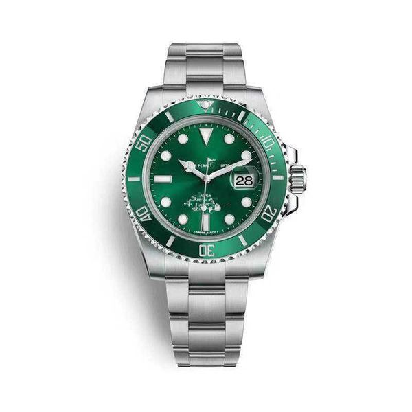 Luxusuhren Designer Männer automatische mechanische grüne Wassergeisterserie Shell wasserdicht x Stahlband leuchtende Uhr drei Perlen Uhr