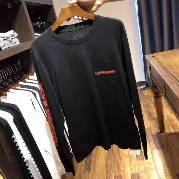 

heart arm trendy sleeve hearts designer chiome red cioss sword print men's and women's long sleeve t-shirt, White;black