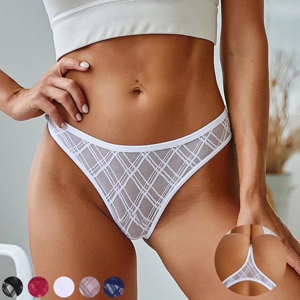 

mesh womens panties thong low waist g-string female transparent hollow out t-back girl intimate underwear lingerie, Black;pink