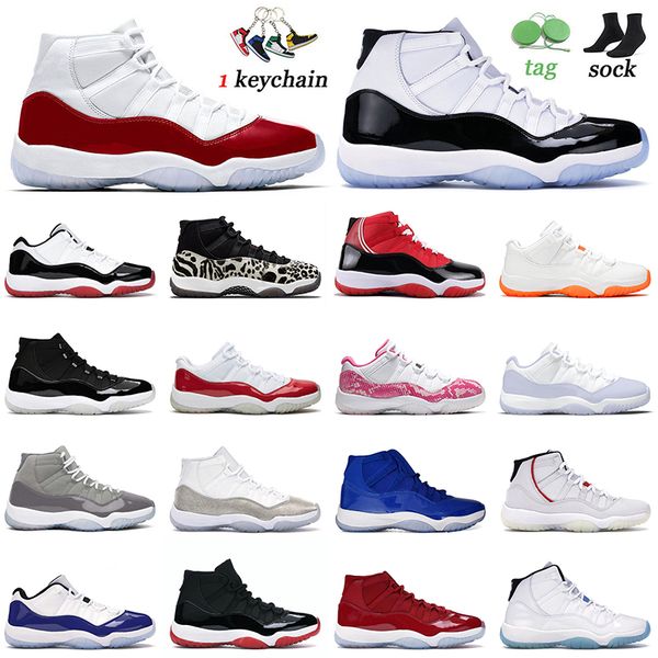 

cherry 11s basketball shoes jumpman 11 mens sneakers concord bred animal instinct citrus 25th anniversary pure violet cool grey win like wom, White;red