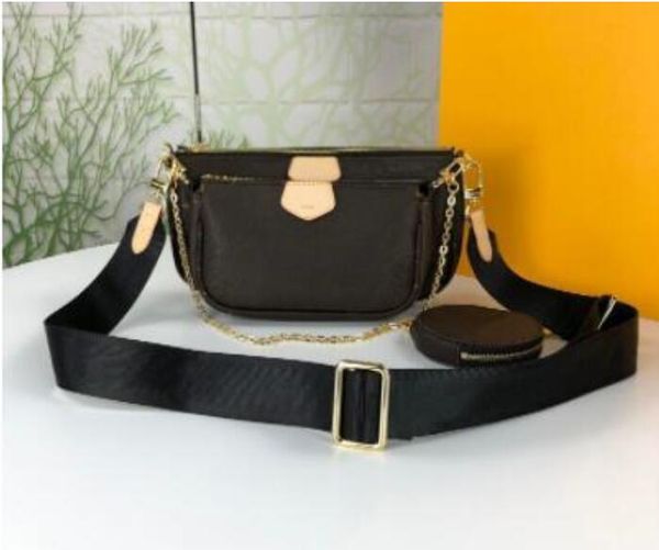 

new 3 pcs set favorite multi accessories women bag crossbody purse messenger bags handbags flowers designers shoulder lady genuine leather