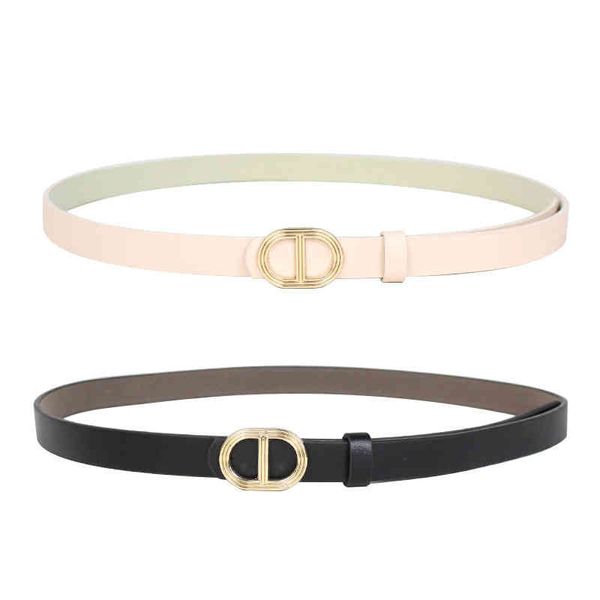 

women's simple thin luxury brand ladies fashion trend belt 2022 new, Black;brown