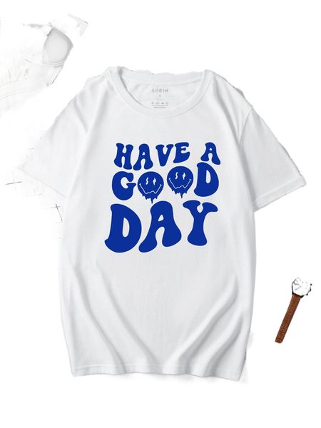 

men cartoon and slogan graphic tee v7as#, White;black