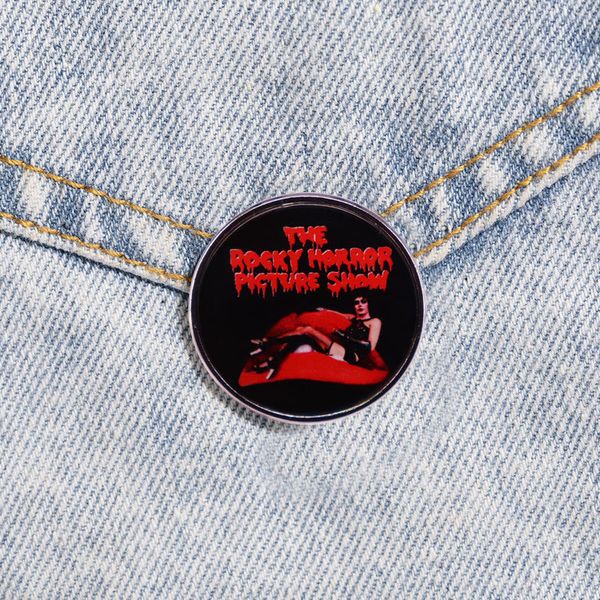 

comedy song and dance movie the rocky horror picture show poster inspiration badge, Blue