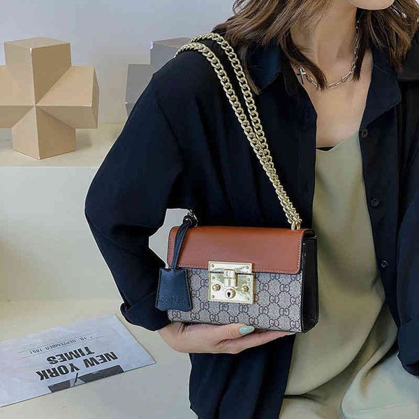 

new star same lock small square bag chain printed women's sling one shoulder oblique cross explosion purses_2i2e