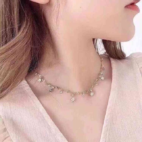 

fine jewellery new star necklace red temperament valentine's day gift, Black