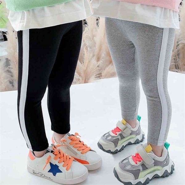 

girl slim pants patchwork girls leggings spring autumn trousers for children casual style girls clothes 210412, Blue
