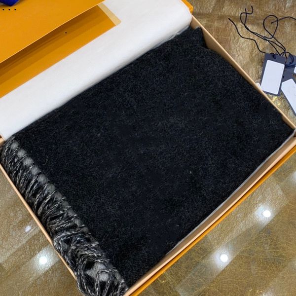 

100% wool long scarf luxury winter wholesale good quality classic letter jacquard designer shawl for lady scarves skin-friendly warm modelin, Blue;gray