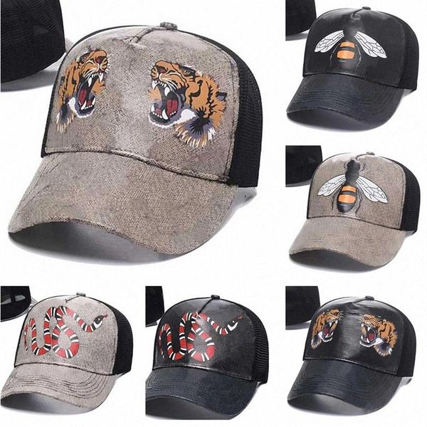 

2021 designer mens baseball caps woman fitted hats brand tiger head hats bee snake embroidered bone men women casquette sun hat go3182, Blue;gray