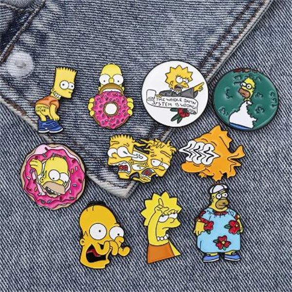 

funny cartoon enamel pins backpack badges multi designs gc1114, Gray