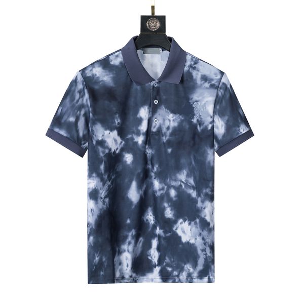 

fashion summer man polo shirt designer 2022 casual letter print lapel neck solid sport beach green blue men polos breathable short sleeve t, White;black