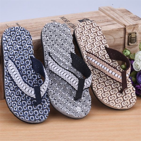 

home sole casual soft men summer massage bottom flip flops sandals male slipper flipflops toe foot shoes 220620, Black