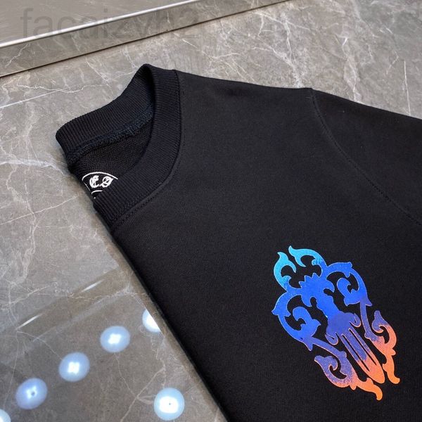 

men's hoodies & sweatshirts designer 2021 autumn / winter quality ch chao brand cro colorful cross sanskrit gradual horseshoe sword men, Black