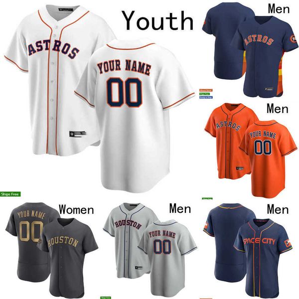 

2022 all-star houston 30 kyle tucker 2 alex bregman 23 michael brantley 10 yuli gurriel 44 yordan alvarez 3 jeremy pena baseball jersey astr, Blue;black