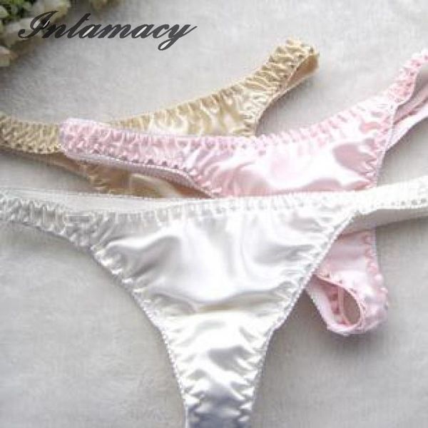 

100% real silk underwear pants t thong deserve y200425, Black;pink