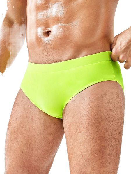 

men solid swim brief q82r#