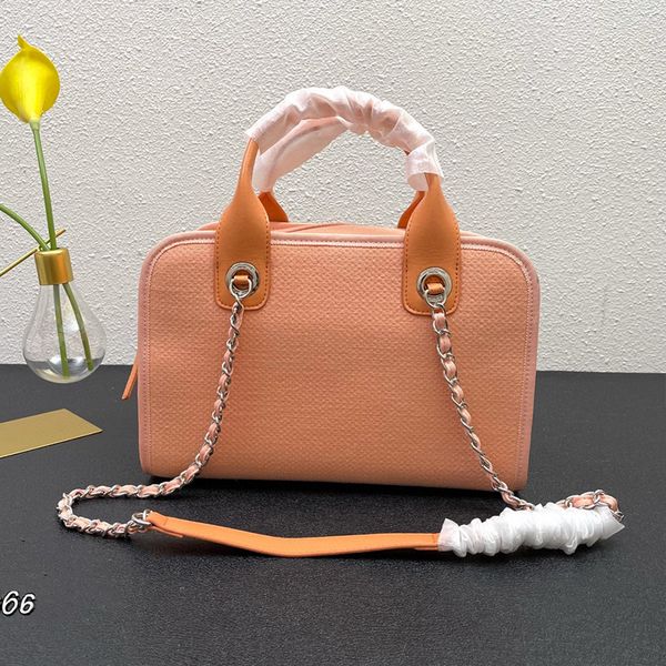 

canvas bowling bag designer large capacity fashion handbag chain shoulder crossbody bag ladies shopping bag casual