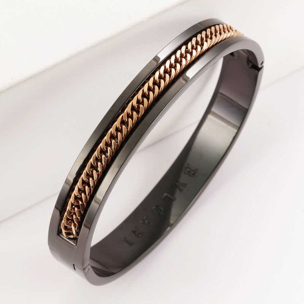 

10mm smooth chain black stainless steel korean new bracelet vietnam