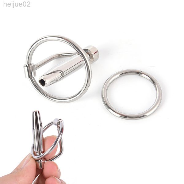 45mm Sex Fetisch Edelstahl Hohl Harnröhren Sounding Dilatatoren Penis Plug Mit Arsch Ringe Katheter Sex Produkte Für Männer l220808