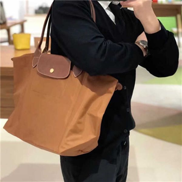 

autumn and winter new nylon cognac color dumpling portable shoulder bag women leather mummy bag