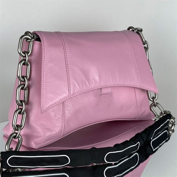 

downtown chain shoulder women fashion bag black pink white xs